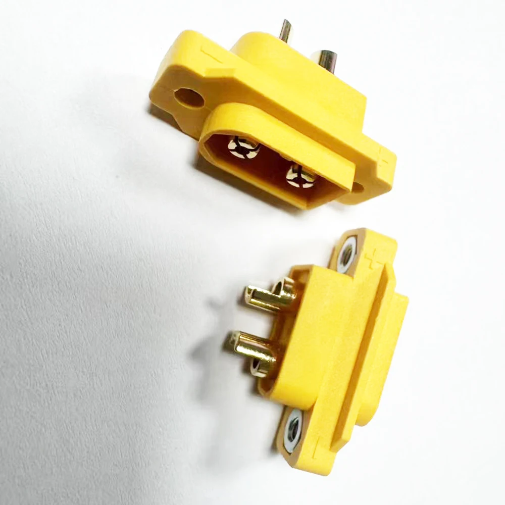 1/2/5PCS XT60E-M Mountable XT60 Male Plug Connector Model aircraft power battery plug fixed version male XT60E1-M