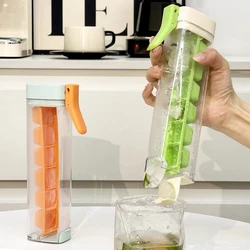 Maldives Ice Cube MoldsOne Touch Press Ice MakerFreezing Ice Cube BoxFood Grade Refrigerator Ice Storage