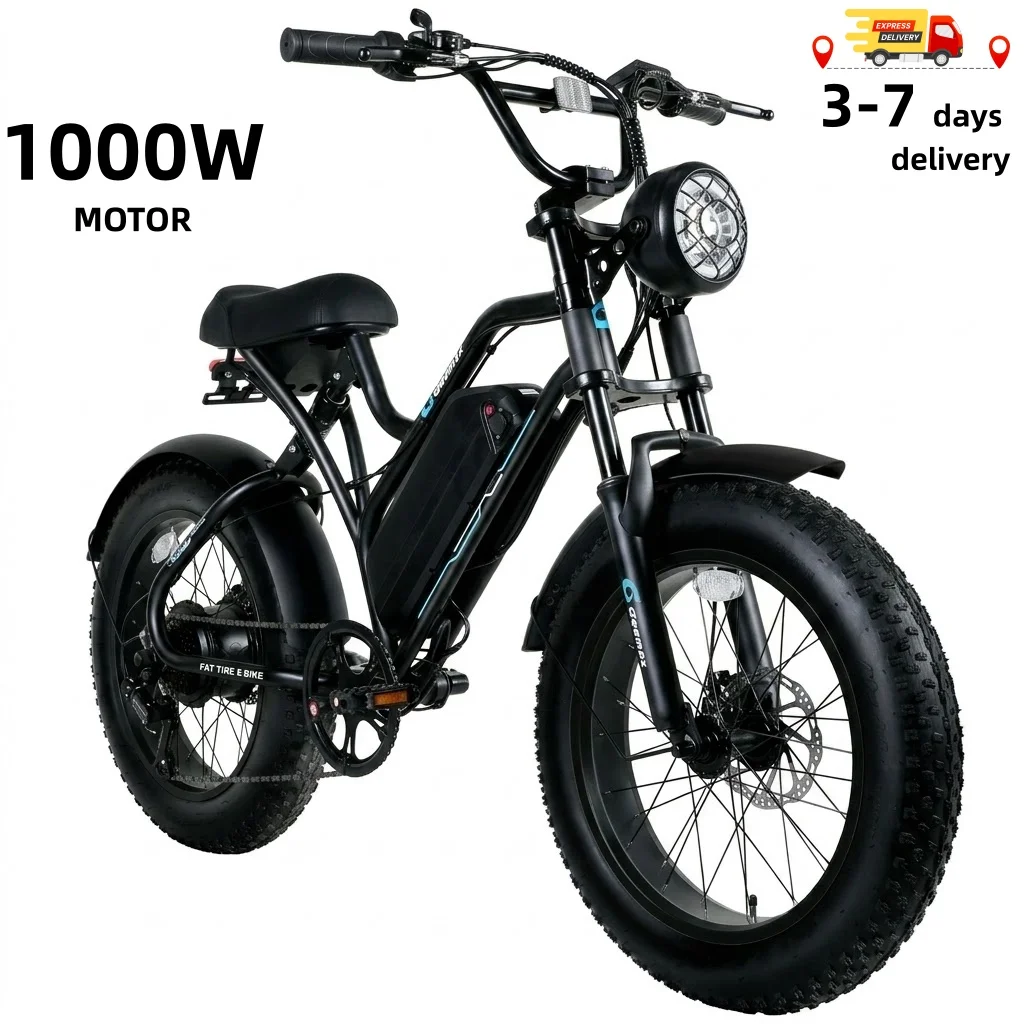 

Adult Electric Bicycle, 48V 15AH Battery, 1000W Motor, 20-inch Tires，