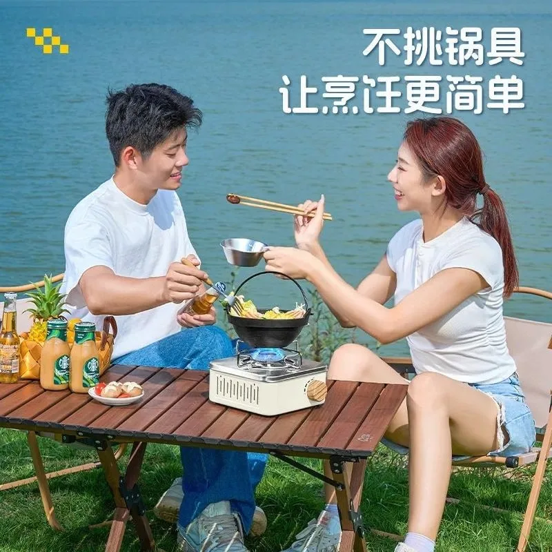 Stove Portable Cassette Gas Cooker Outdoor Camping Kitchen Cookware For Picnic Backpacking Cooking Preparation