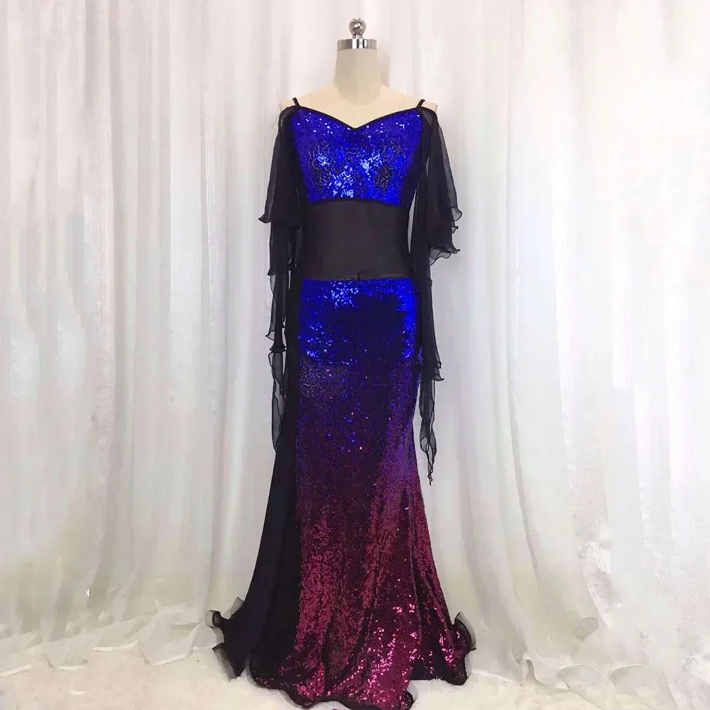 Costume de danse du ventre, costume de Performance sur scène, jupe queue de poisson à paillettes, costume de Performance Sexy, robe de danse orientale haut de gamme, 2023