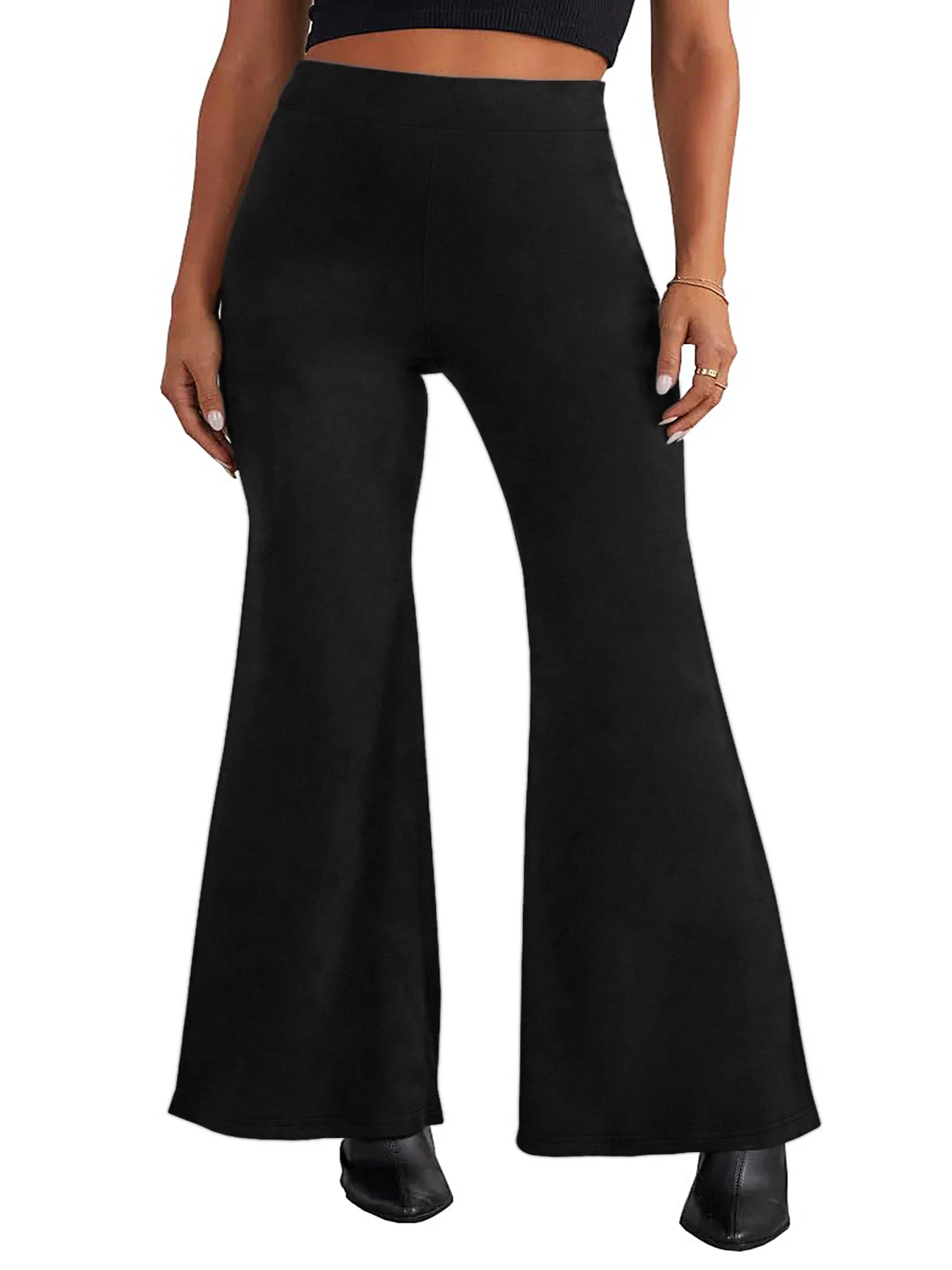 

Новые осенние 2024, женские элегантные и нежные расклешенные брюки больших размеров в британском стиле в уличном стиле с горячим плиссированным дизайном.