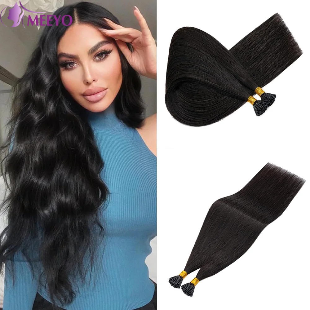 

Straight I Tip Hair Natural Color Extensions 26 Inches Brazilian Human Hair Extensions 100% Real Hair For Woman Capsule Keratin