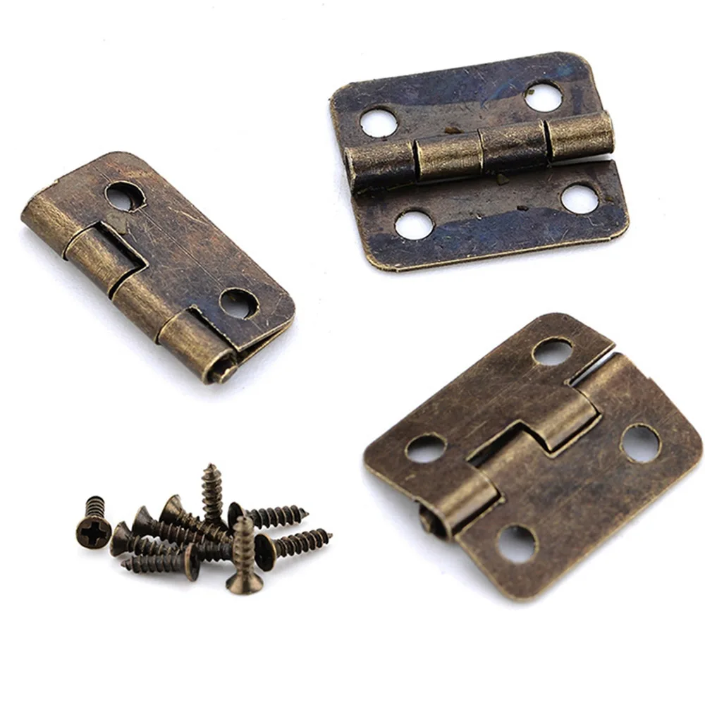 

Iron Mini Wooden Box Crafts Model Making Dolls Houses Door Hinges Hardware Cabinet Accessories Jewelry Box Hinges
