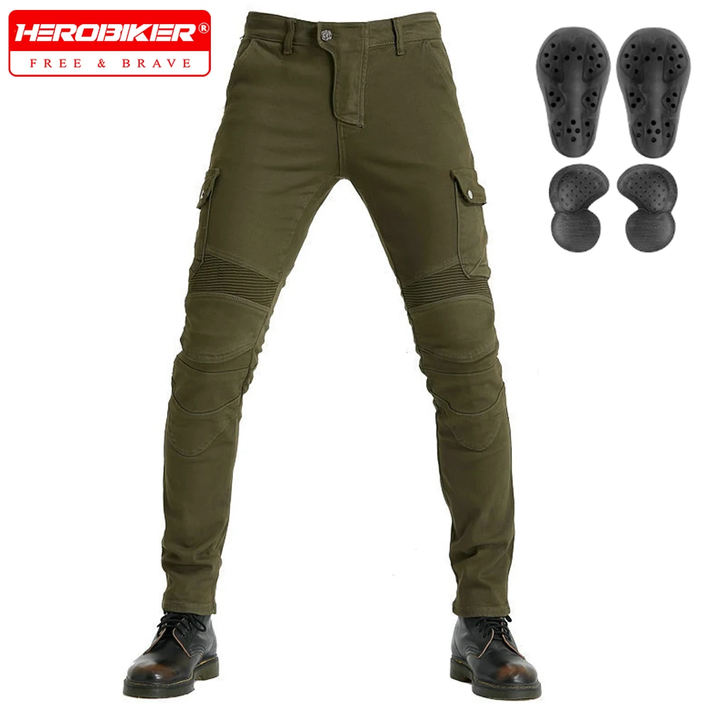 

Motocross Riding Jeans Casual Versatile Riding Pants Motorcycle Pants Stretch Anti Fall Multi Pocket Design