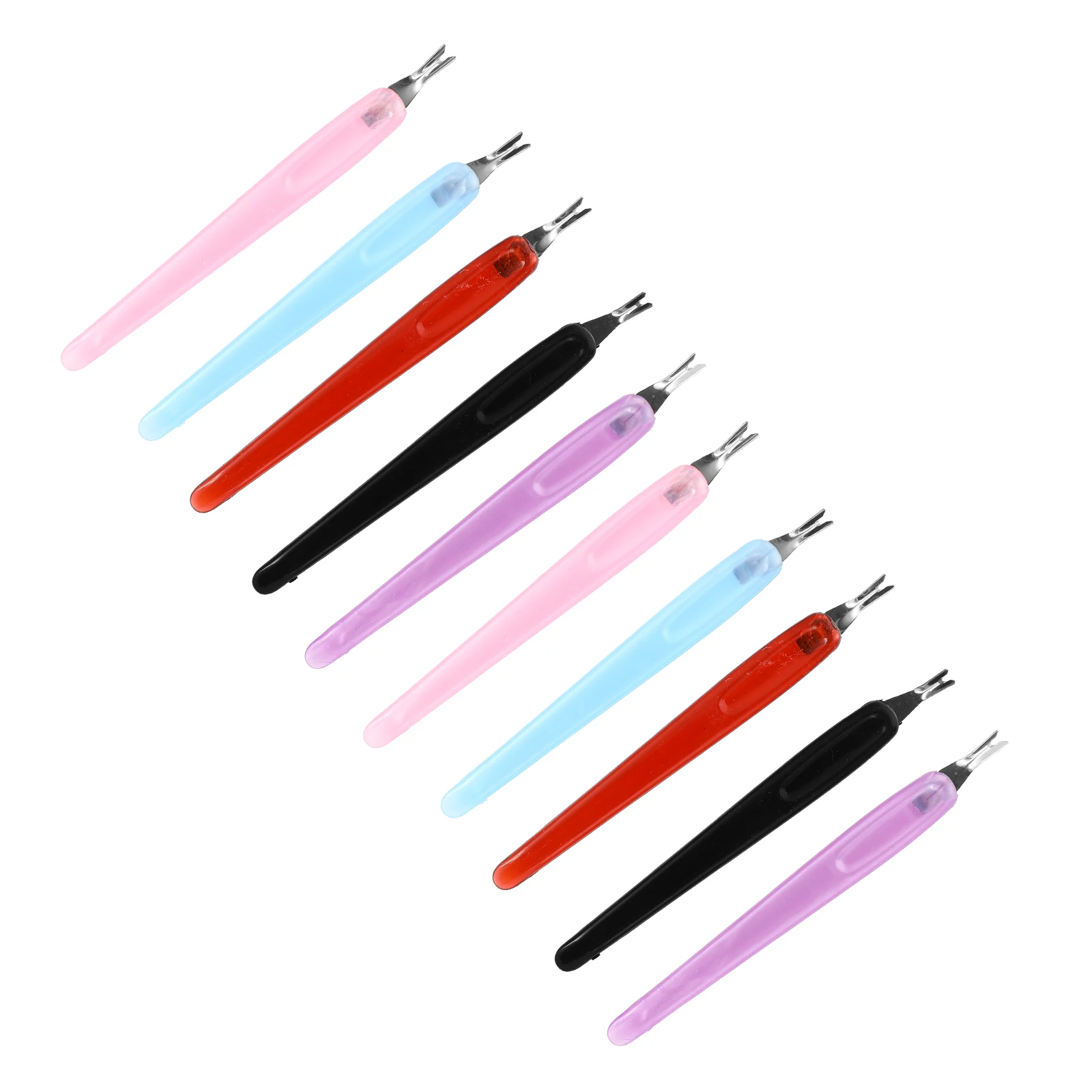 Fourchette pour peau morte, outil en acier inoxydable, bord en forme de U, facile à utiliser, dissolvant de cuticules pour Nail Art, manucure et pédicure, 50 pièces