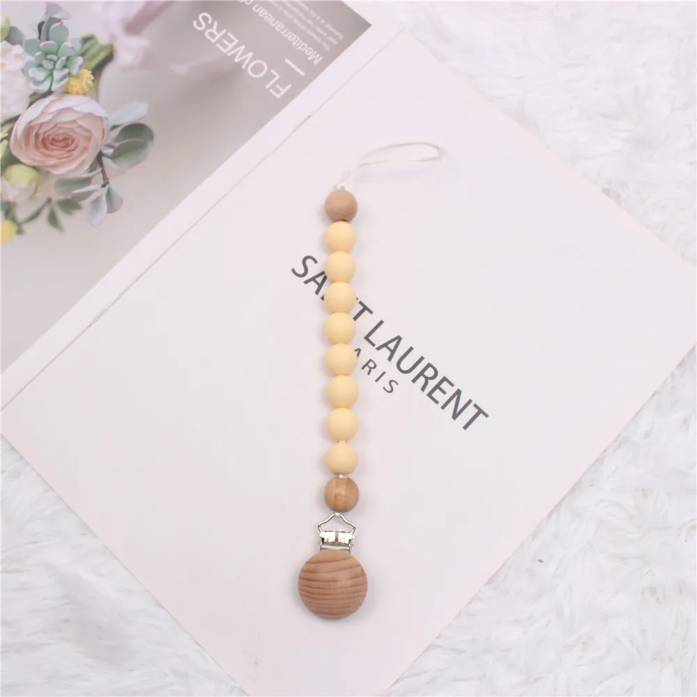 INS Pacifier Chain Food Grade Silicone Pacifier Pendant Gum Anti Drop Chain Baby Grinding Toy Bebe Pacifier Clips Baby Toys