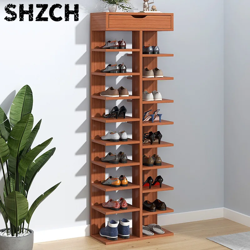 Shoe Rack Household Dust Shoe Cabinet Multi-layer Space Saving Door Shoe Rack Large Capacity Rack
