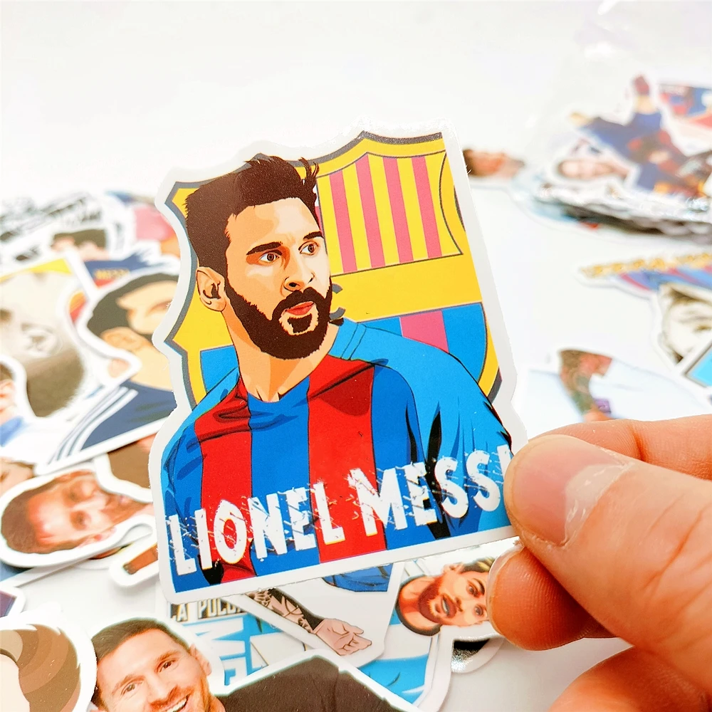 Lionel Messi Club Classic Moment Wall Stickers for Boy Kids Sport Soccer Cartoon Characters Decor Waterproof Sticker No Repeat