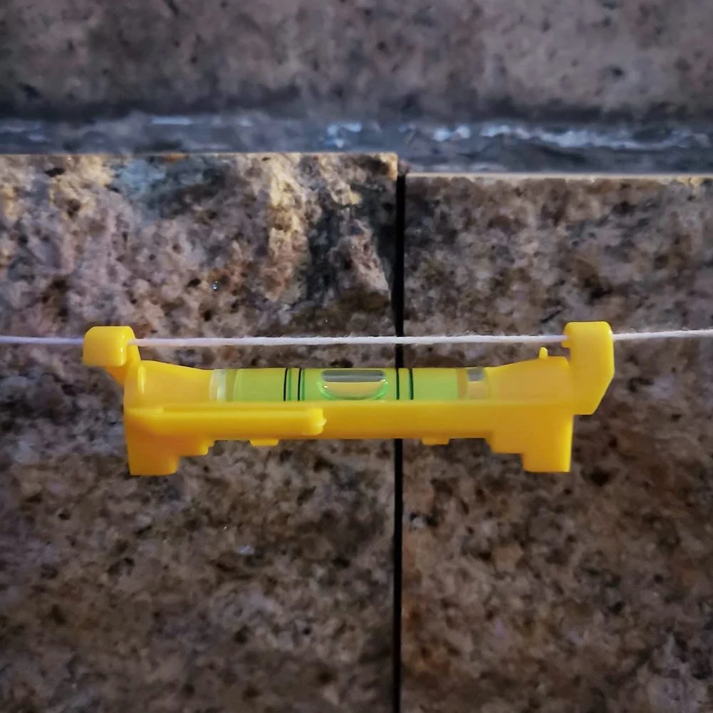 4Pcs String Level Hanging Line for Leveling Surveying, Building Trades, Bricklaying, Etc. (Yellow)