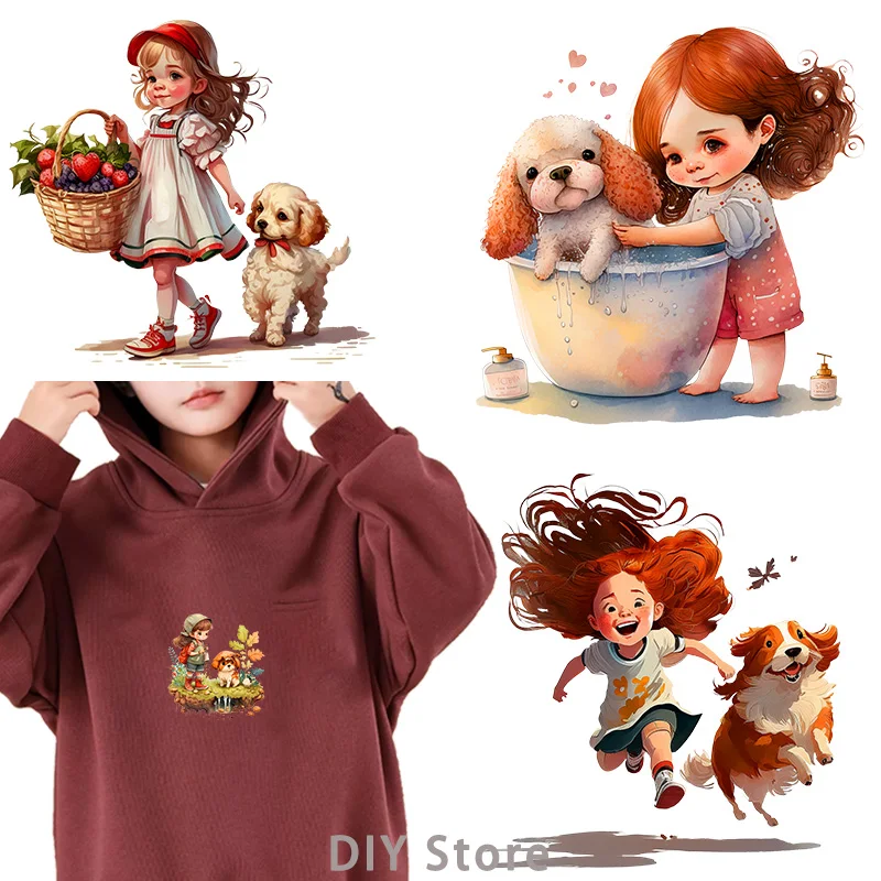 wonderland girl dtf Heat Transfer iron on transfer for clothing Iron On Patches For Clothing Thermal for Clothing.