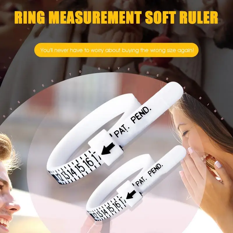 

UK/US/EU/HK/JP Ring Sizer Finger Circumference Size Measurement Belt Measuring Reusable Finger Size Gauge Jewelry Sizing Tool