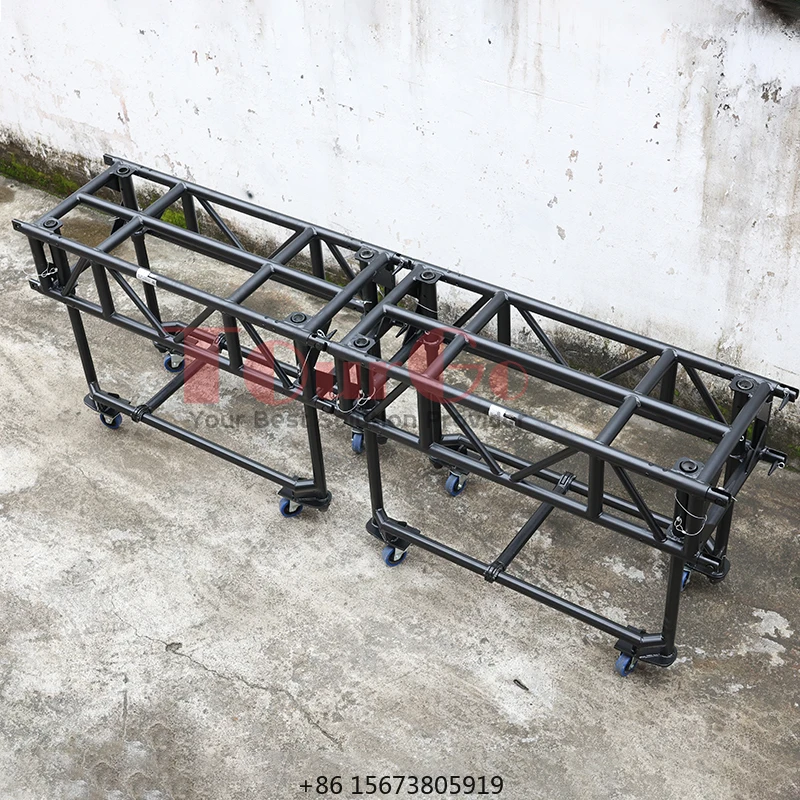 Portable Stackable 5FT 8FT 10FT Tyler GT Plus Moving Light Truss System Stage Black Aluminum Pre Rig Truss