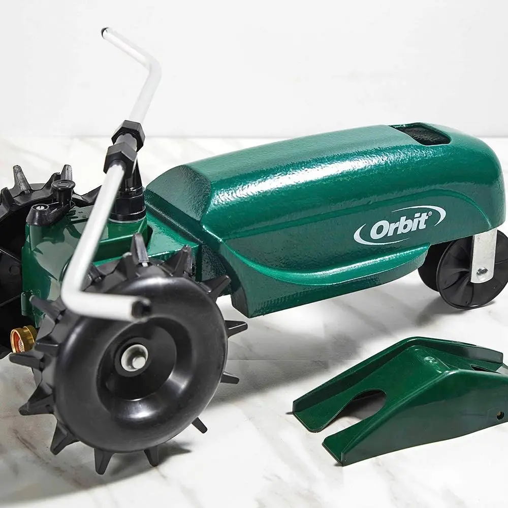Traveling Tractor Water Sprinkler - Self-Propelled Traveling Sprinkler for Wide Lawn Coverage - Cast-Iron Body with Adjustable C