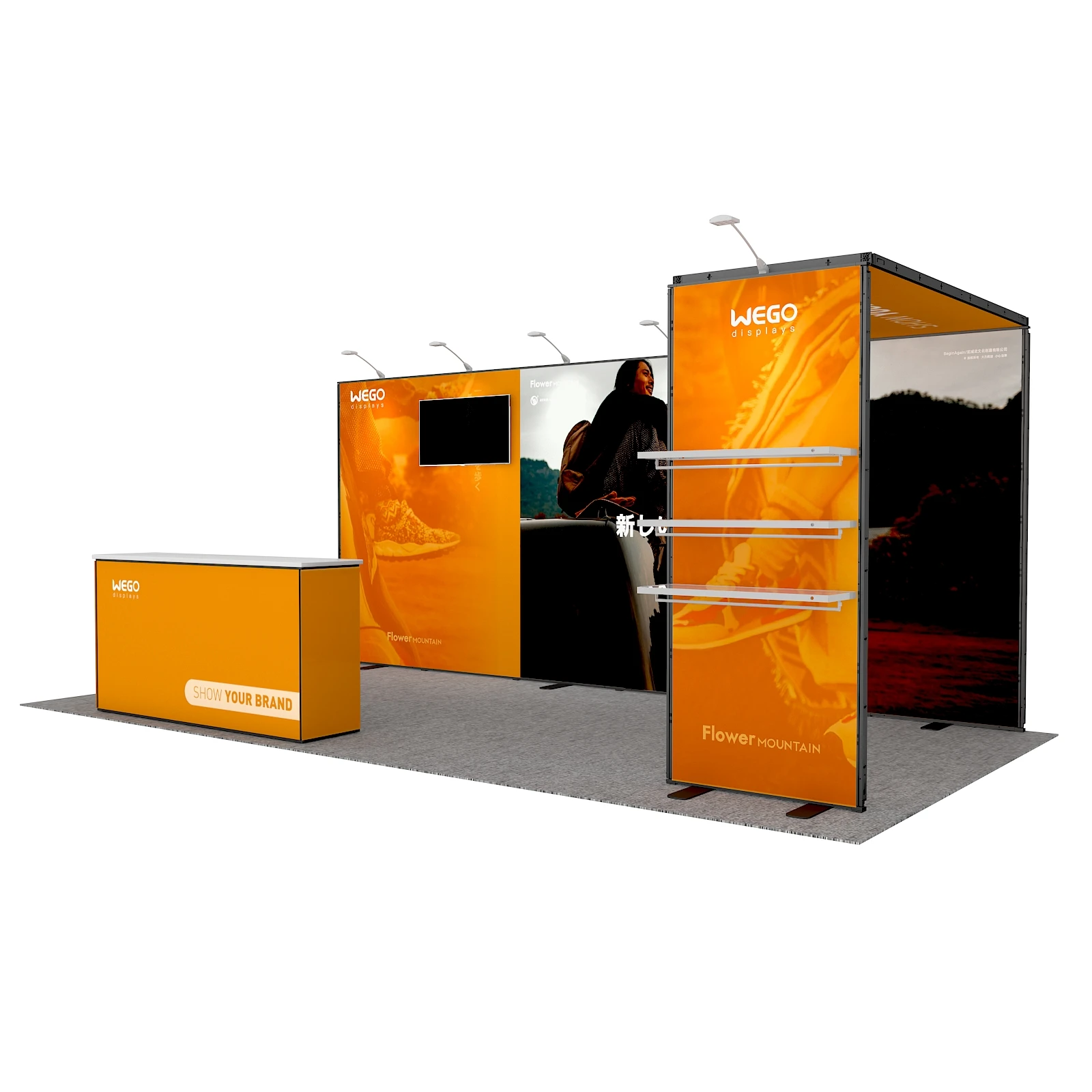 10x20 Modular Exhibition Booth with Single Bridge Trade Show Booth Display Popular in American