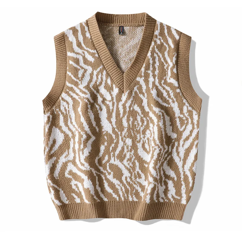 2023 Autumn/Winter New Korean Edition Men's Thick Thread Loose Sweater Vest