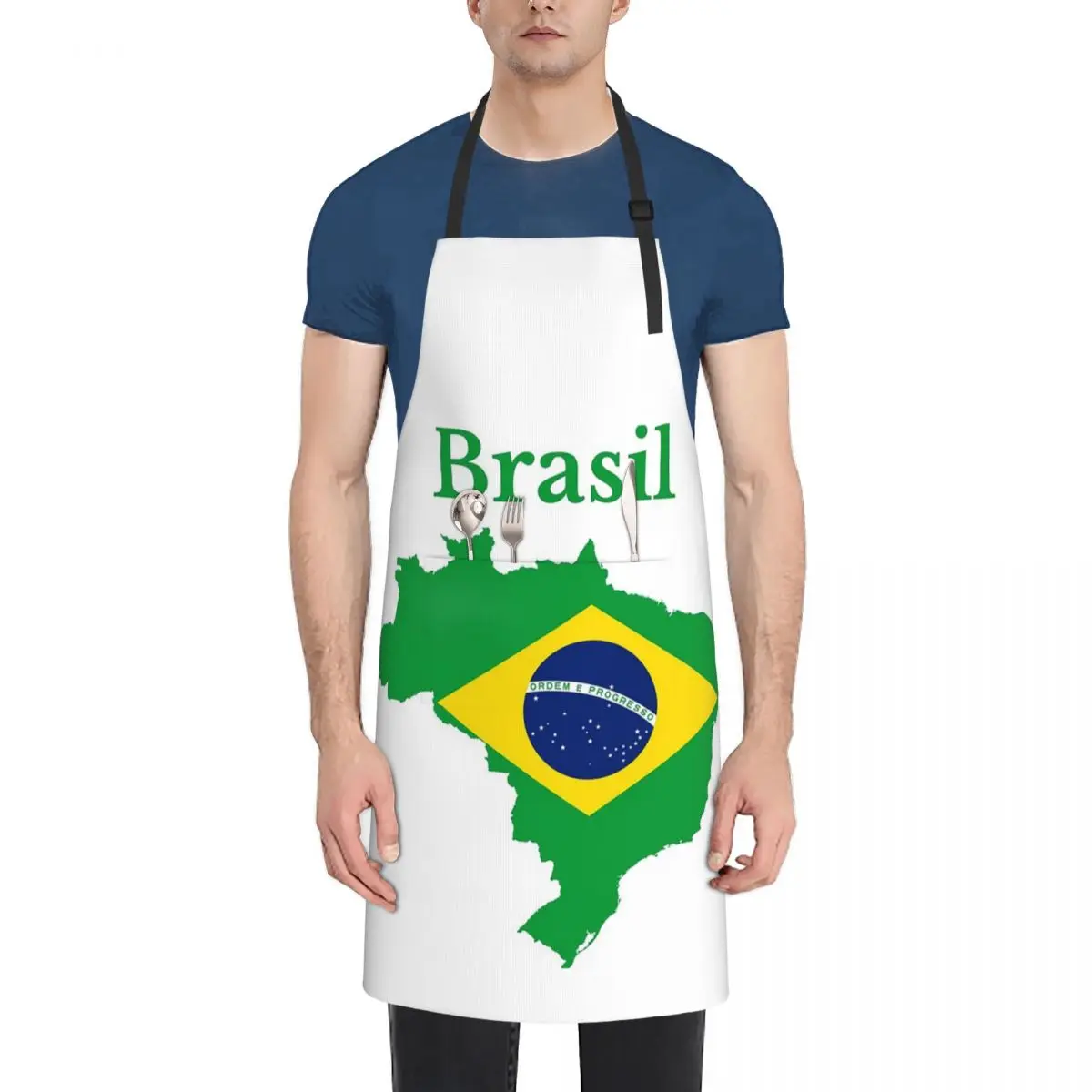 

Фартук с абстрактной картой Бразилии, фартук шеф-повара, кулинария, кухня, столер, водонепроницаемый нагрудник, кухонный фартук для чистки для женщин и мужчин, садоводство