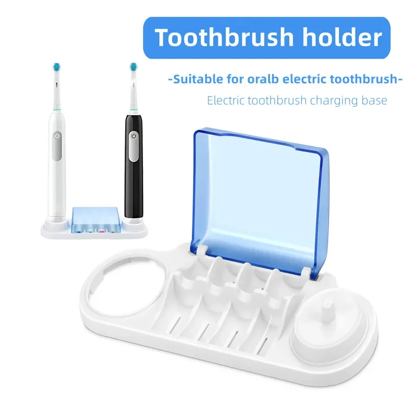 Electric Toothbrush Holder Bracket Bathroom Toothbrush Stander Base Support Tooth Brush Storage Box Heads Base with Charger Hole