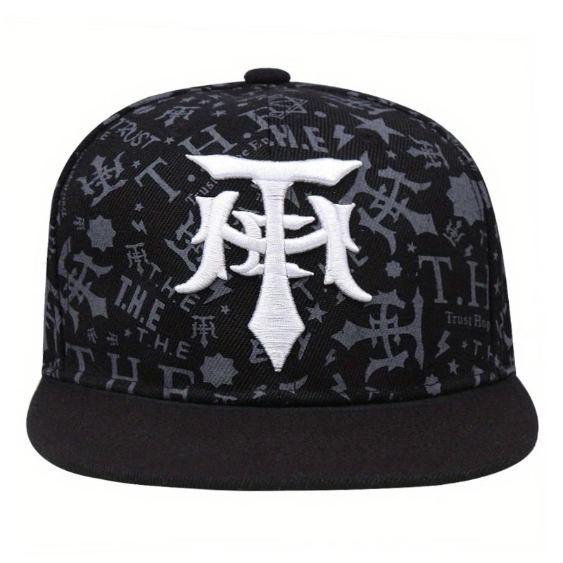 2026 Modische und Personalisierte Neue Baseball-Kappe T Graffiti-Stickerei Hip-Hop-Mütze Tägliche Freizeit-Sonnenschutzkappe Unisex Flachrand-Kappe – Detail 21