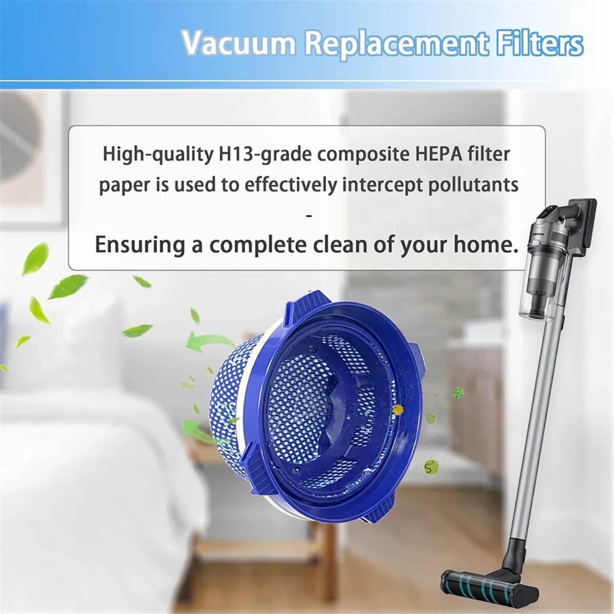 제트 스틱 진공 청소기 Hepa 필터, 진공 액세서리 마이크로 필터 DJ97-02649A 재고 있음