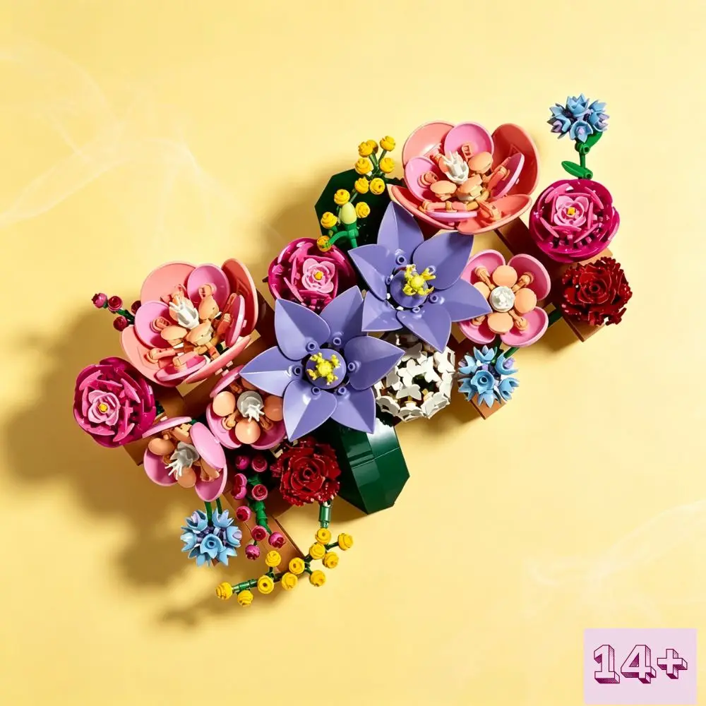 

2026 New Arrival 879Pcs Plant Series Building Blocks Ornament Flower Stand Set Compatible With 11503 Birthday Gift For Friends