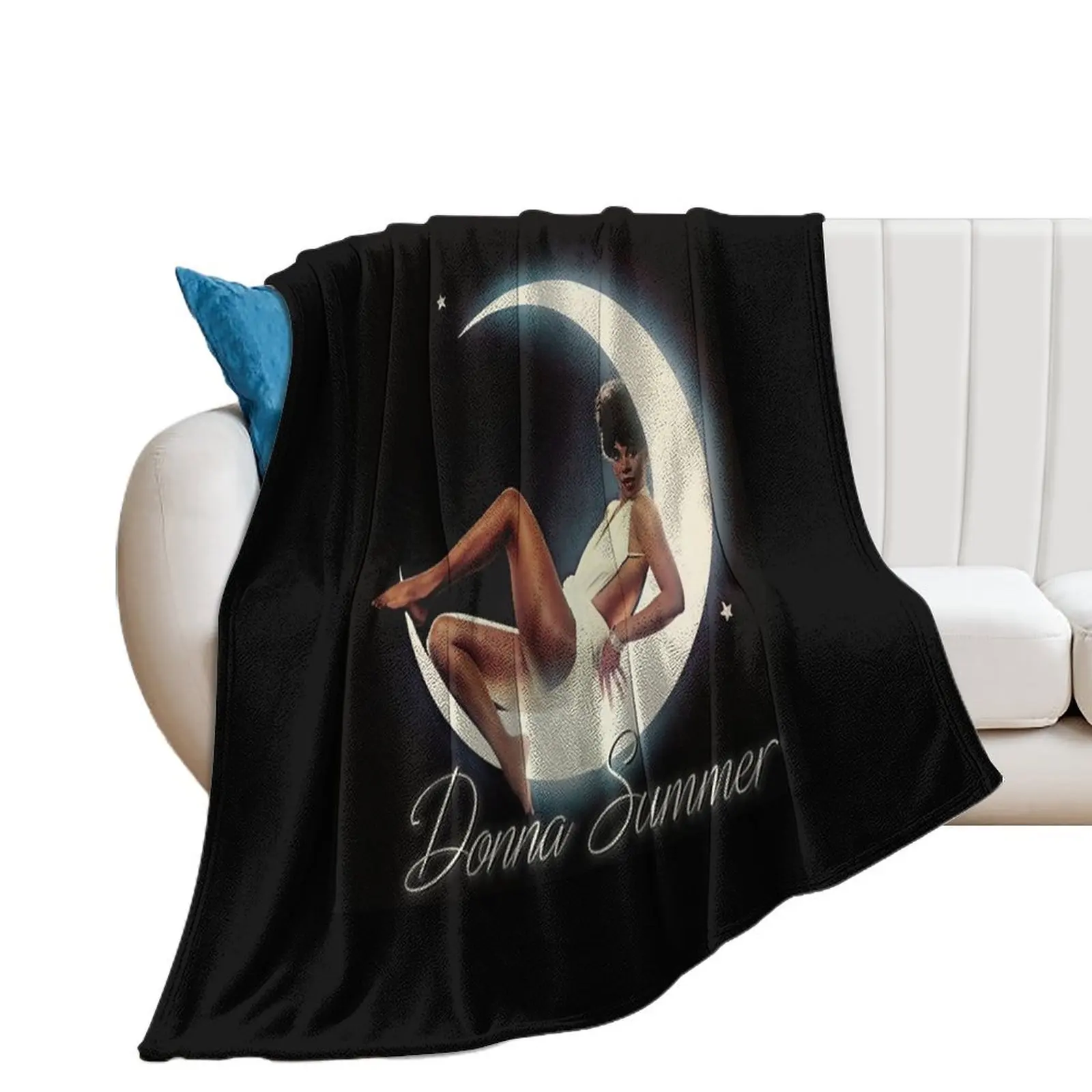 

Retro Vintage Donna Summer Four Seasons Of Love Awesome For Music Fan Throw Blanket Picnic Flannel Blankets