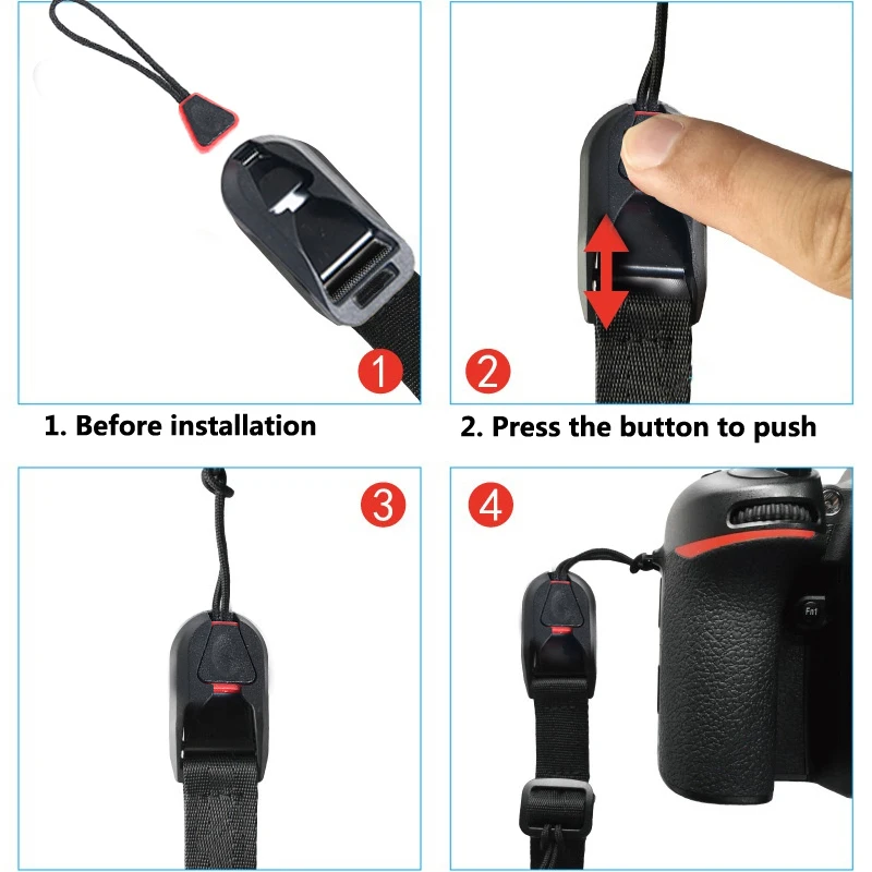 Round Shape Quick Release Connector With Base for Camera Shoulder Strap Neck Wrist Sony Canon Nikon Panasonic Fujifilm Olympus