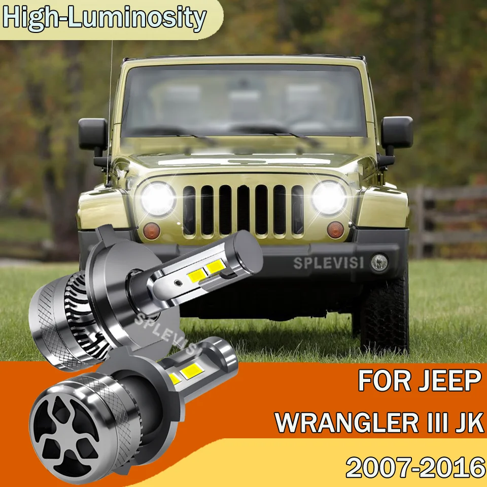 

2-Yr Warranty Car Lights 6000K 12V Aluminum Headlamps For JEEP WRANGLER III JK 2007 2008 2009 2010 2011 2012 2013 2014 2015 2016