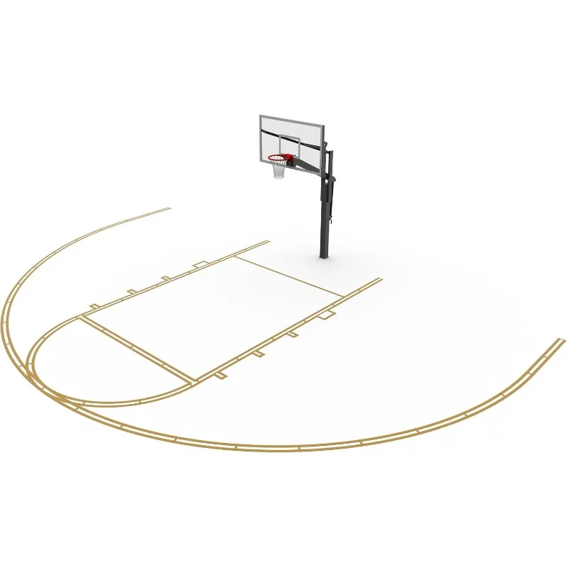

home.Basketball Court Marking Stencil Kit for Driveway, Asphalt or Concrete | Court Marking Stencil Spray