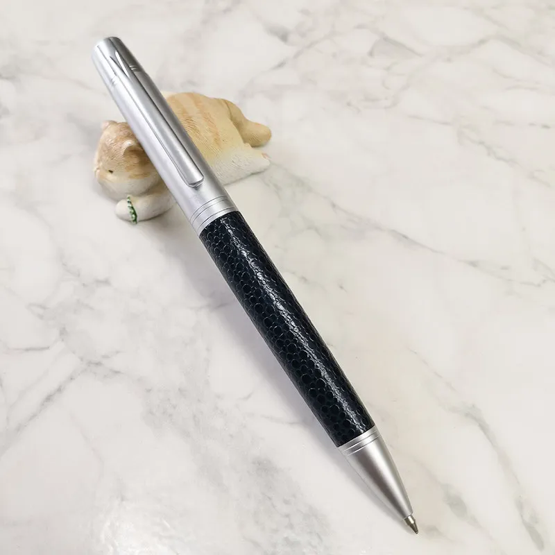LIQIN Luxury Leather Ball Pen Black 0.7mm Refill Lightweight Portable Pocket Pen Teen Back To School Exam office  Ballpoint Pens