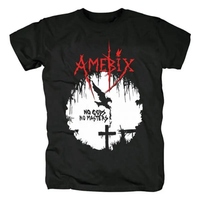Amebix Band Gods No Masters Cotton All Size Black T Shirt