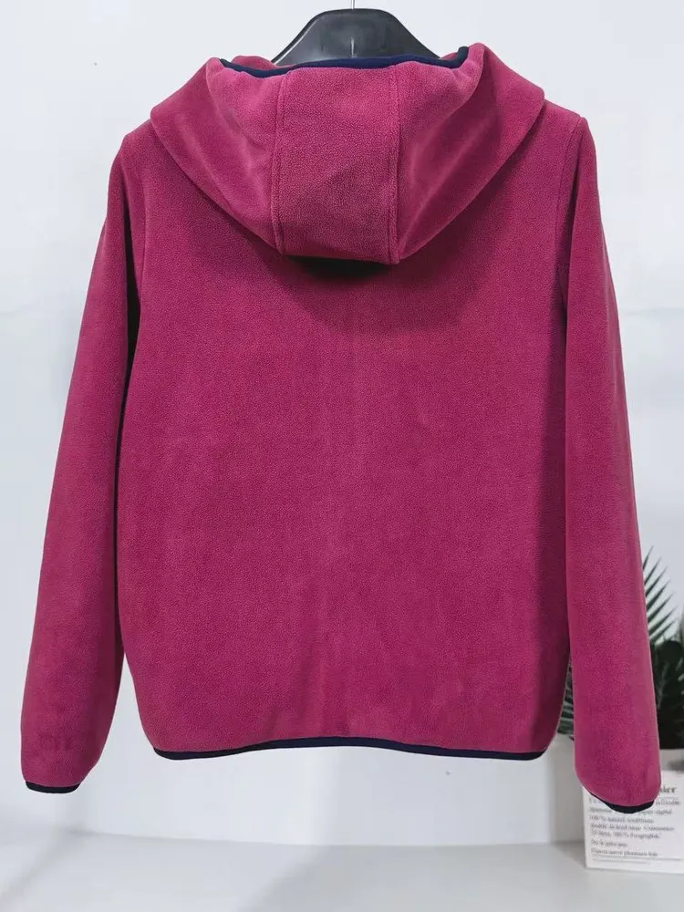 เสื้อคลุมมีฮู้ดซิปสำหรับเล่นกีฬากลางแจ้ง รุ่น Plu Jaet ทรงเข้ารูปสำหรับผู้หญิง สีสันหลากหลาย เหมาะสำหรับฤดูใบไม้ร่วงและฤดูหนาว ให้ความอบอุ่น