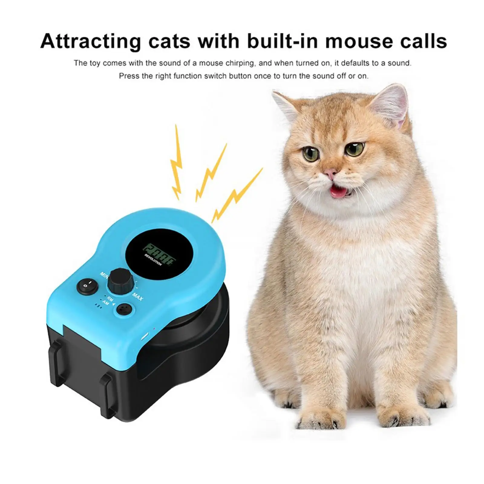 

Interactive Cat Toy Adjustable Speed Cat Treadmill for Kitten Play Kitty