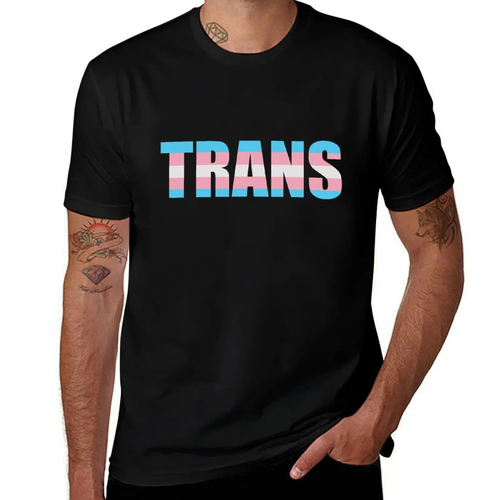 Trans T-Shirt Simple Line Art Print Tee