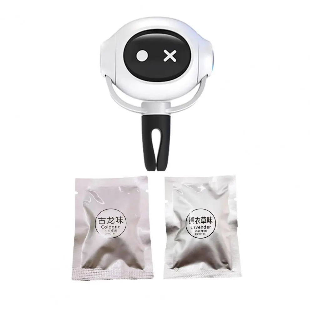 Cute Robot Car Air Freshener Unique Spaceman Car Air Freshener Cute Face Changing Design Odour Removal Clip for Automobile Air