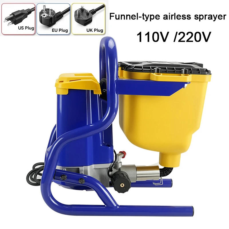 New Electric Airless Paint Sprayer Highly Efficient DIY Power Spray Gun Brush Motor Minimal Power Source Thinning-Free 110V/220V