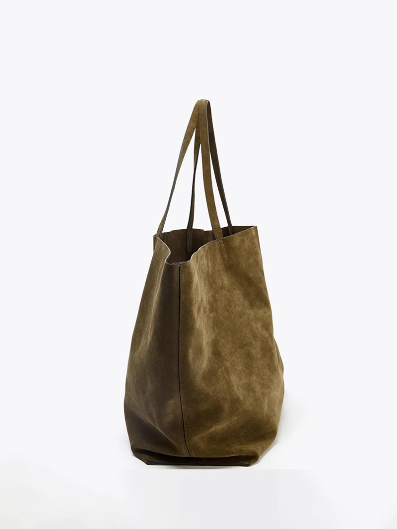 Women's Large Suede Bag Luxury Designer New Tote Bag for Everyday Style Large Capacity Fashion Shoulder Handbag for Ladies image 4