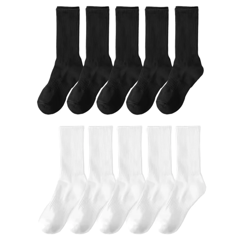 5/10 Paar einfarbige Damensocken-Set – vielseitige, modische, antibakterielle, geruchsresistente, atmungsaktive, bequeme Socken – Detail 2