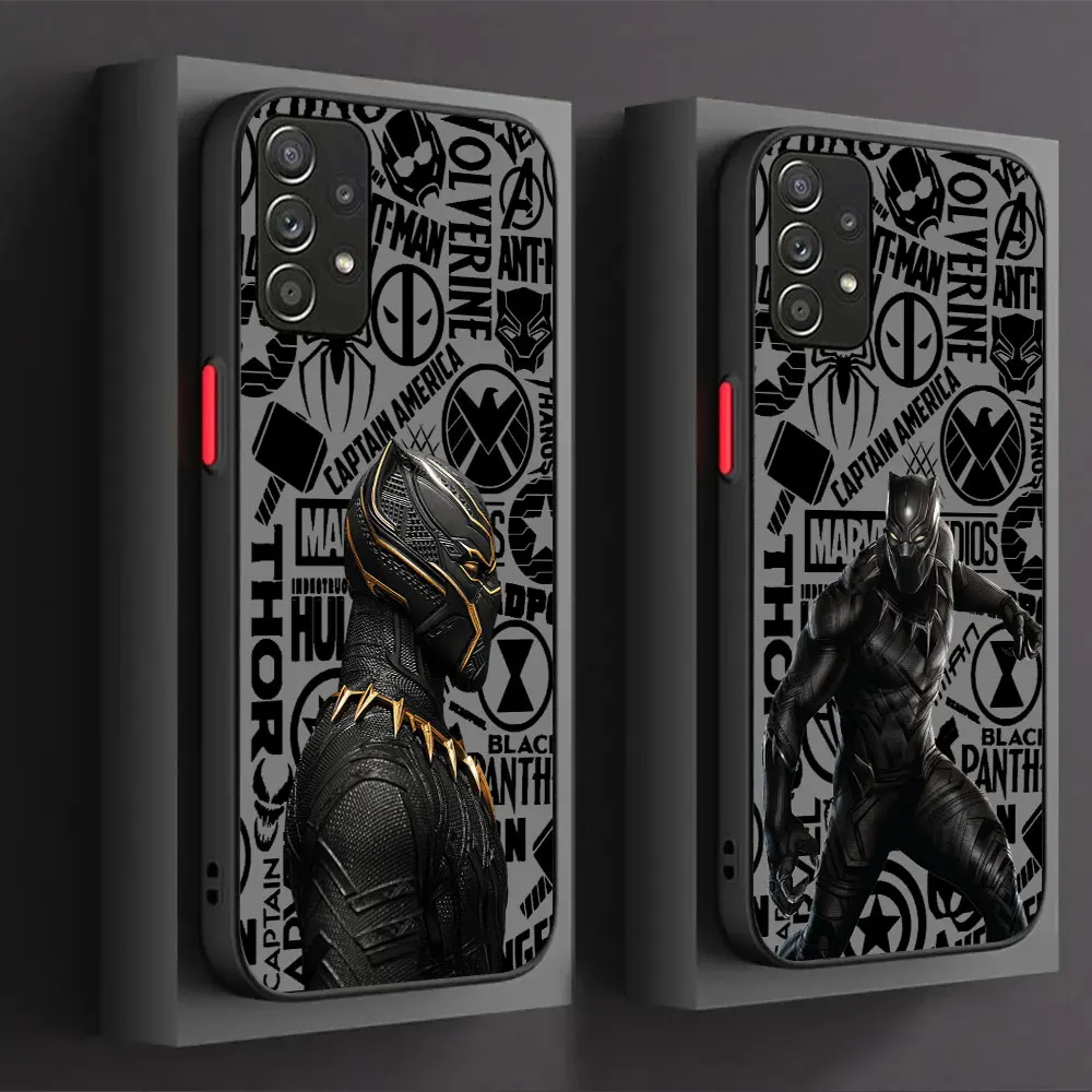 

Marvel Black Panther Case For Samsung Galaxy A73 A72 A71 A53 A52 A52S A51 A42 A33 A32 A31 A23 A22 A21S A14 A13 Cqoue Matte Cover