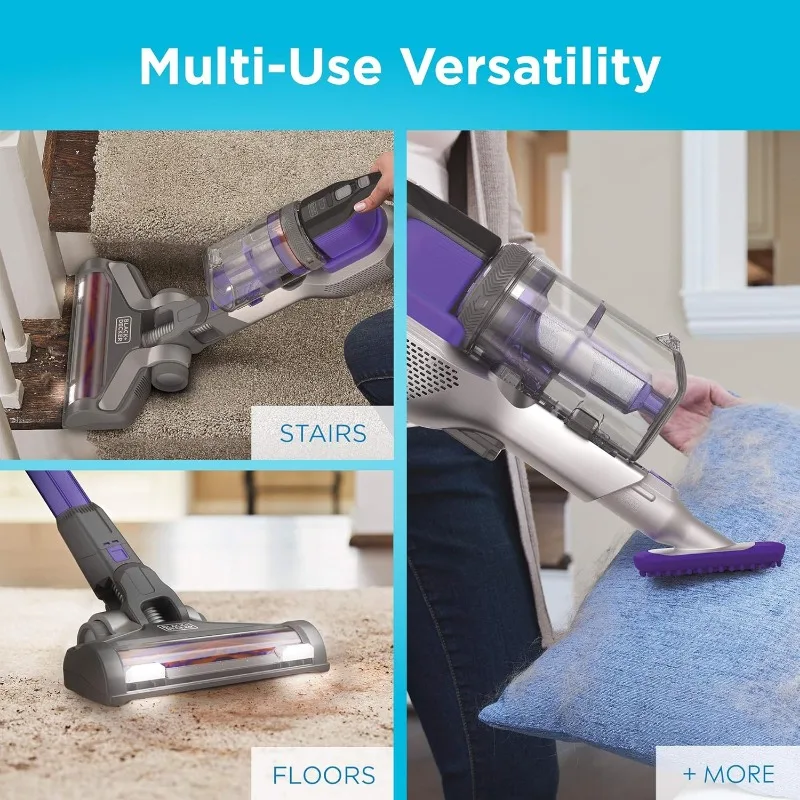 Extreme Cordless Stick Vacuum Cleaner for Pets, Purple with Replacement (BSV2020P & BSVF1)