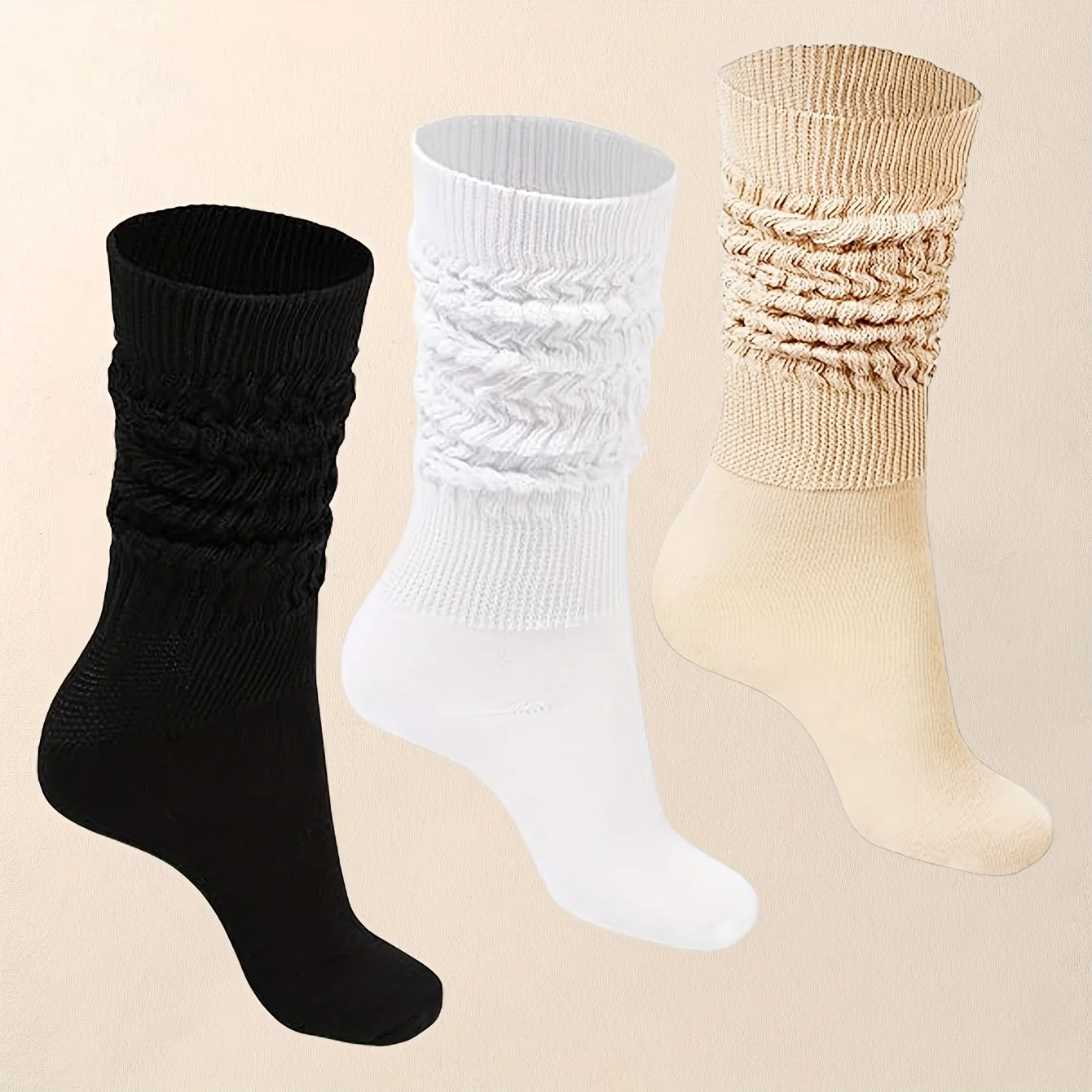 

1/3/6 pairs women's toe-hugging ankle socks, retro soft striped design, thick and loose fit, comfortable for all seasons