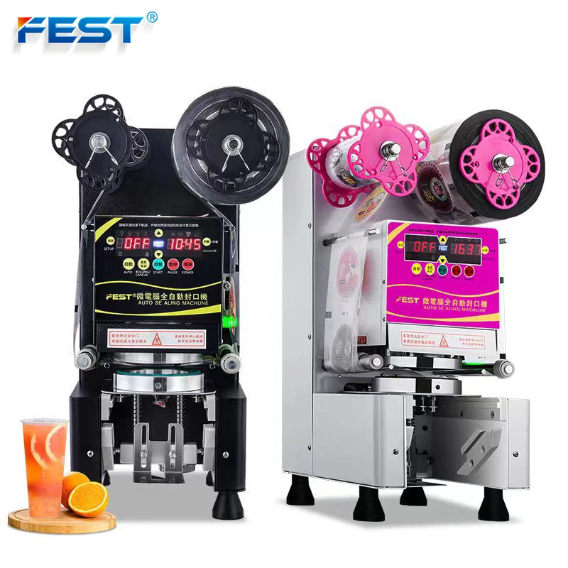 

FEST High Quality Fully Automatic Plastic Rotary Machine Sealing Keurig Paper Automatic Cup Container Sealing Machine