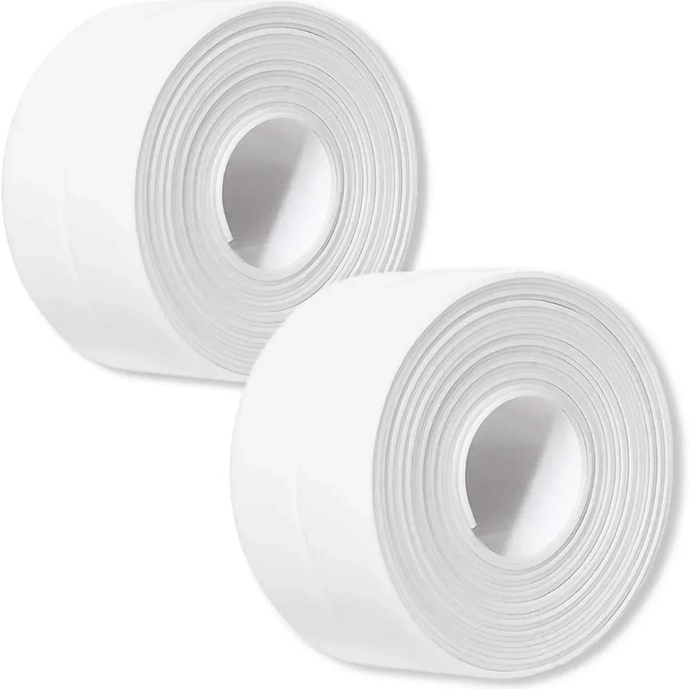 1 Rol Pita Perekat PVC Putih Tahan Air-Sempurna untuk Wastafel Kamar Mandi & Dapur-Pita Perekat Kelengketan Super Kuat