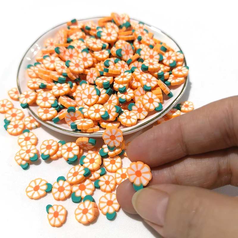 Nuovo 20g 5mm/10mm argilla fette di fiori riempitivo cibo per melma frutta aggiunta Charms per fai da te Slime accessori forniture Nail Art Toy