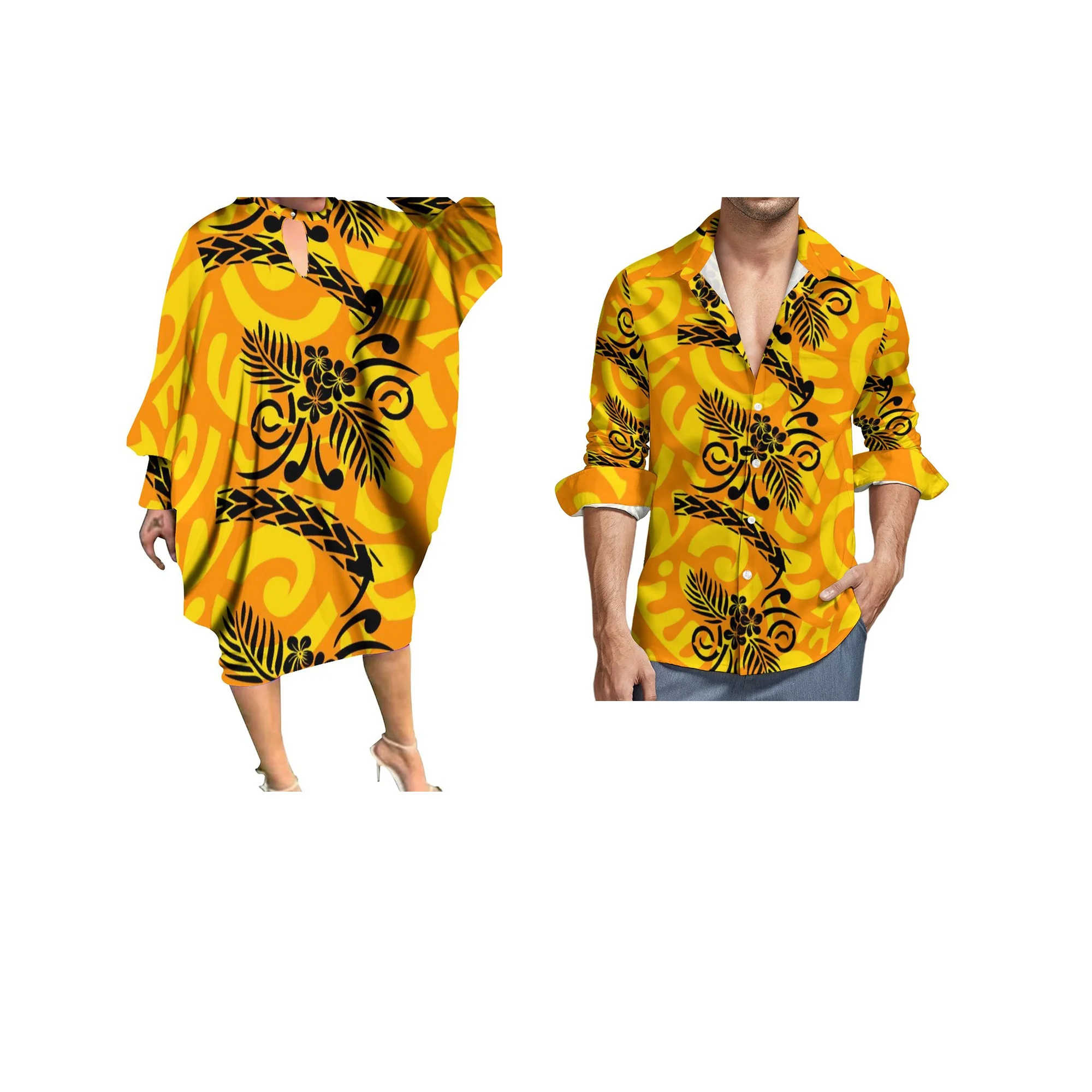 

Factory Price Pacific Heritage Top Quality Beach Dresses Polynesia Hawaii Tribal Big Peop 5XL Customized On Demand Evening Dress