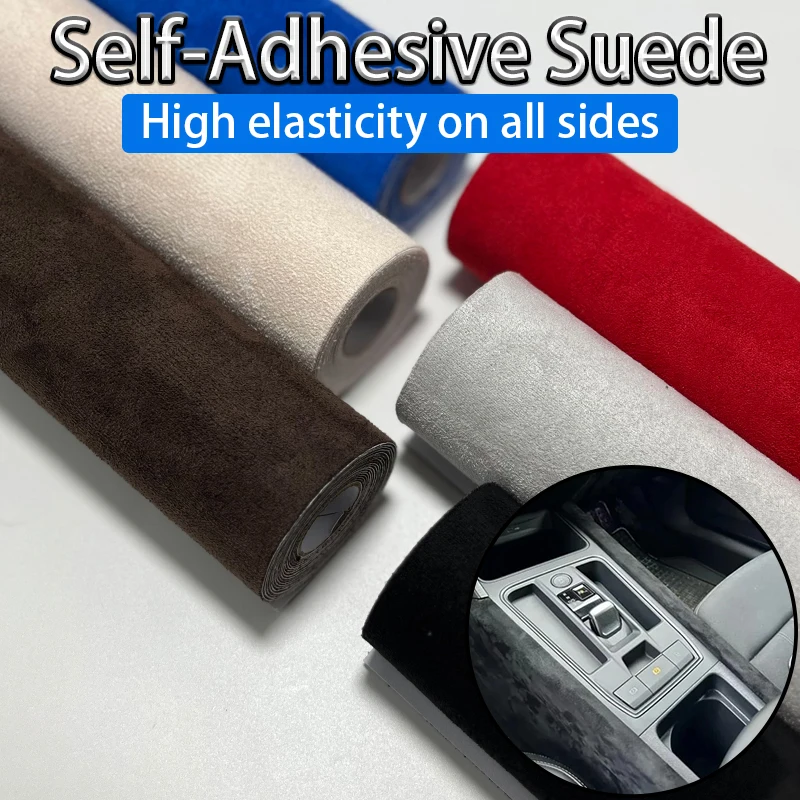 

40x200cm Self Adhesive Suede Fabric Roll for Sofa Repair Jewelry Box Decoration Car Door Panel Interior Modification Velvet DIY
