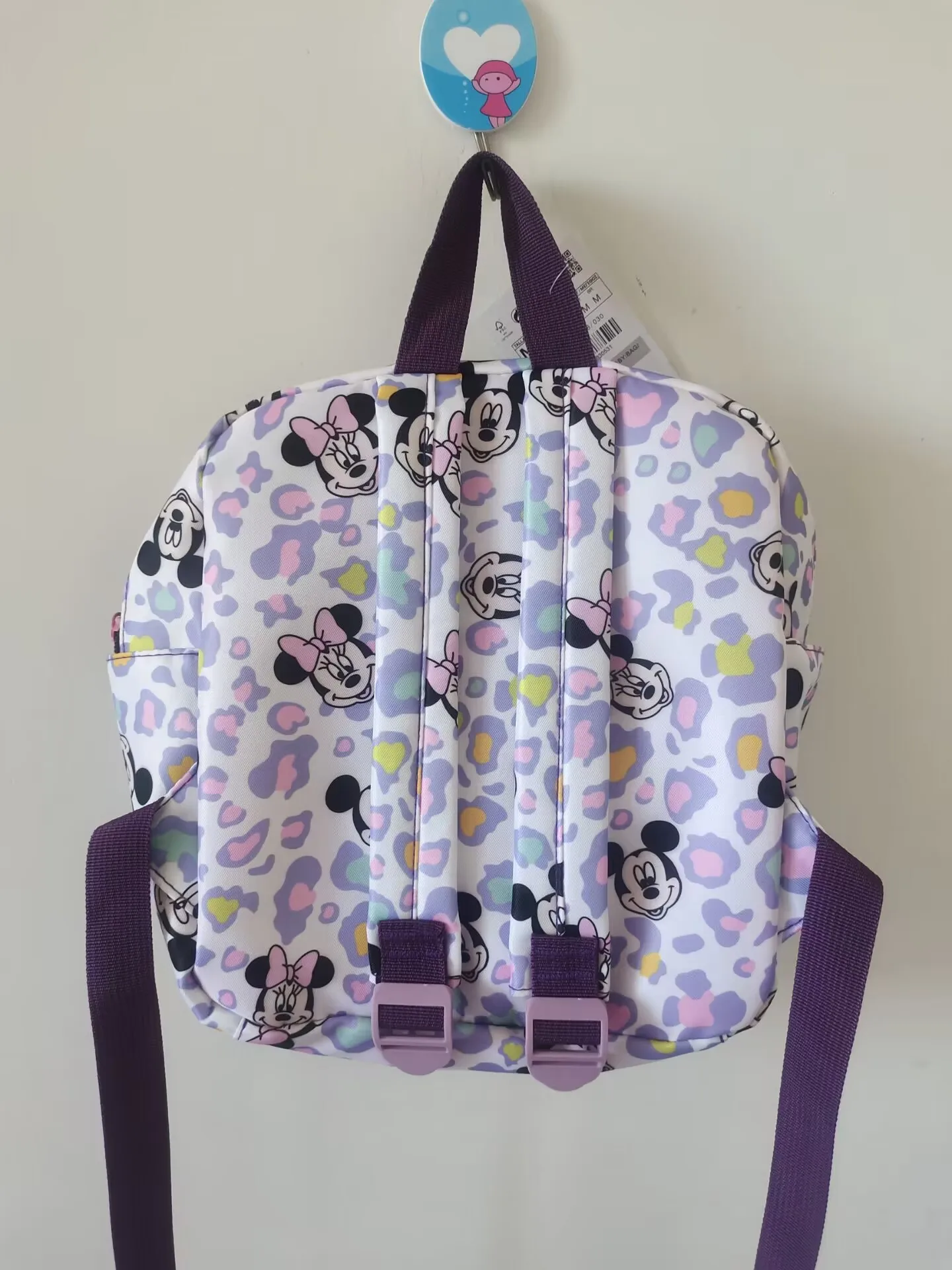 Meninas desenhos animados impressão dois-ombro sacos, luz respirável mochilas, crianças sacos ao ar livre, moda, roxo