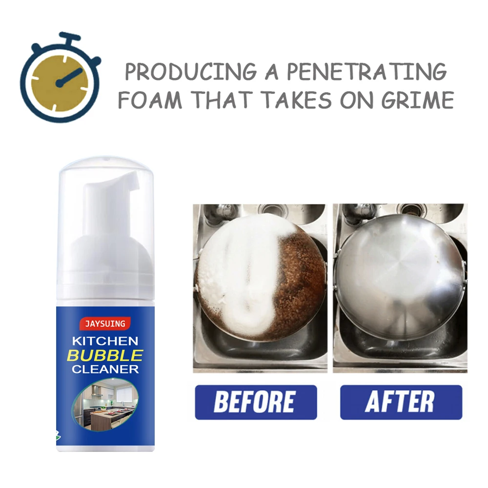 30ml Kitchen Cleaning Foam Cleaner Strong Stain Oil Remover Cleaning Bubble Agent Household Kitchen Stoven Range Hood Cleaning