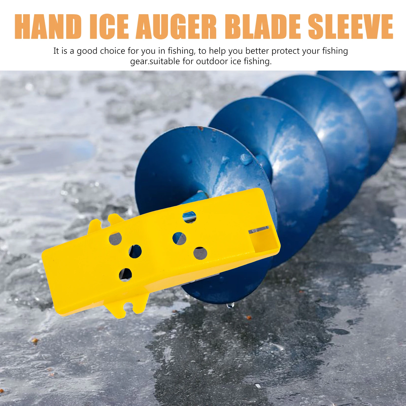 

5Sets Ice Cover Sturdy Plastic Material Durable Blades Guard Portable Fishing Accessory No Assembly Required