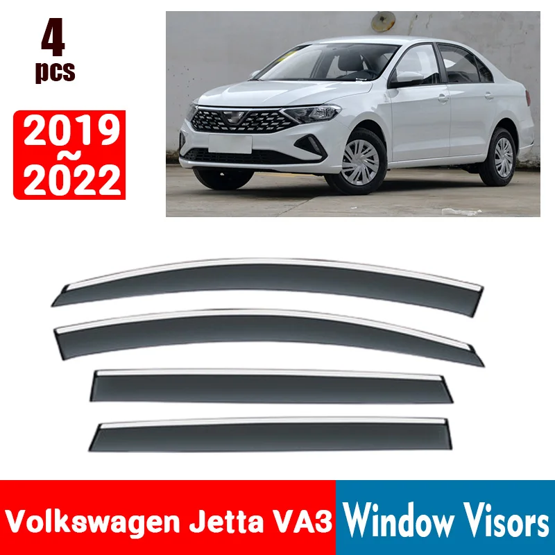 

FOR Volkswagen VW Jetta VA3 2019-2022 Window Visors Rain Guard Windows Rain Cover Deflector Awning Shield Vent Guard Accessories